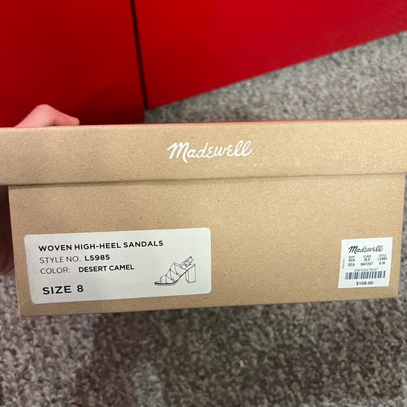 Madewell Woven High Heel Sandals Sz 8 - Picture 3 of 4